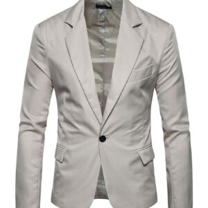 Fashion Corduroy Long Sleeve Blazer Khaki