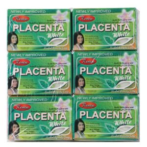 6-Piece Placenta White Herbal Beauty Soap White 810g