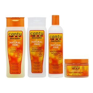 4-Piece Natural Hair Shampoo, Conditioner, Curl Activator Cream And Define And Shine Custard Set