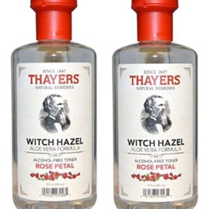 2-Piece Rose Petal Witch Hazel With Aloe Vera Face Toner 12ounce
