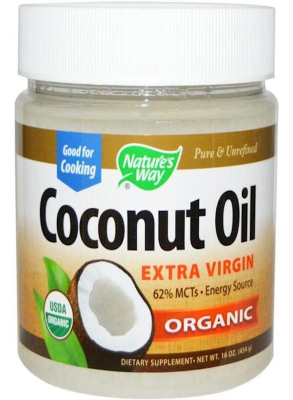 Natures Way Organic Coconut Oil Extra Virgin 16 oz