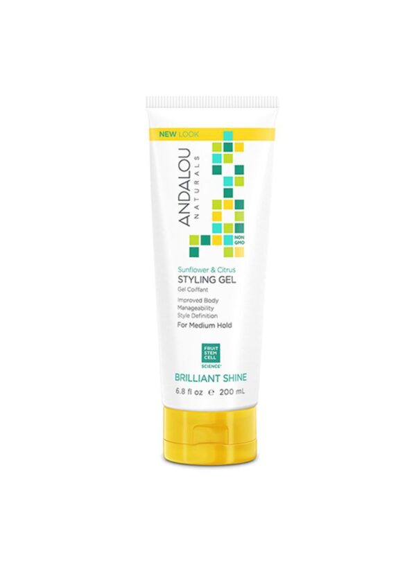 Andalou Naturals Sunflower And Citrus Brilliant Shine Styling Gel 200ml