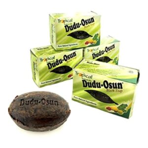 Tropical Naturals 3-Piece Dudu Osun Pure Organic African Black Soap Brown 150g