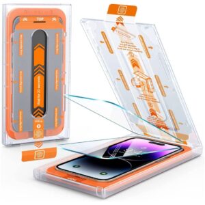 2 Pack Screen Protector for iPhone 14 Pro Max 6.7 Inch with Auto Dust Elimination Installation Kit Dynamic Island Compatible Bubble Free Anti Scratch 9H Hardness for iPhone 14 Pro Max 6.7 Inch Release