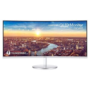34 inch VA QLED UWQHD Thunderbolt Curved Monitor With 100Hz, AMD FreeSync and DisplayPort HDMI LC34J791WTMXUE Silver