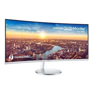 34 inch Thunderbolt Curved Monitor, 100hz, 1500R, 21:9 Ultrawide Screen, Quantum Dot, FreeSync, LC34J791WTMXUE Silver