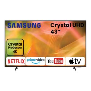 43 Inches AU8000 Crystal UHD 4K Flat Smart TV (2021) 43AU8000 Black