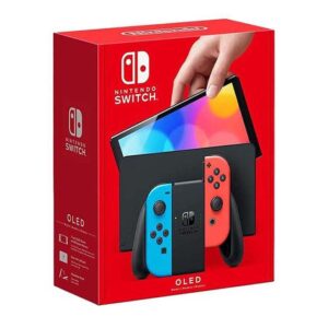 Switch OLED (2021) Model - Neon Blue & Red Joy Con (Intl Version)