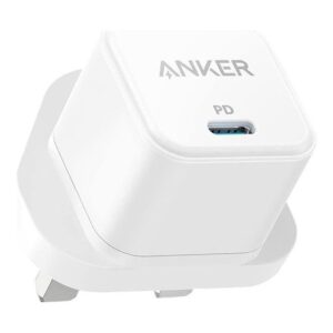 20W Fast Charger with Foldable Plug, PowerPort III 20W Cube Charger For iPhone 13/13 Mini/13 Pro/13 Pro Max/12, Galaxy, Pixel 4/3, iPad/ iPad mini, And More White